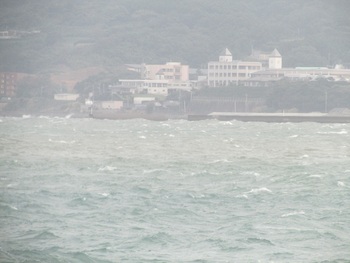 台風の余波かすごい強風